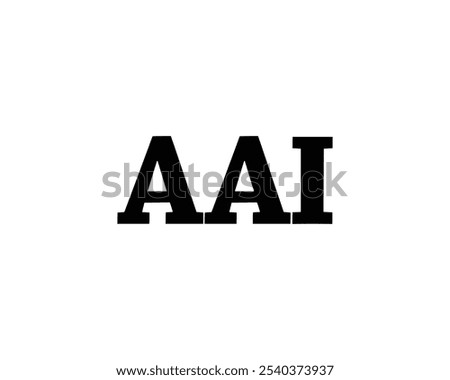 AAI logo design vector template. AAI