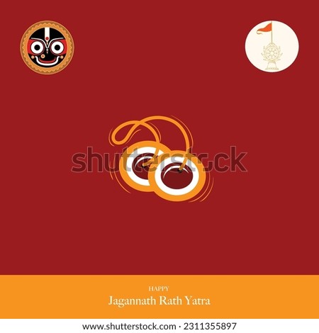 Music instrument for jagannath yatra illustration for festival