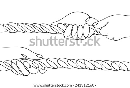 Similar – Image, Stock Photo Rope team with forms made of fabric in the wind