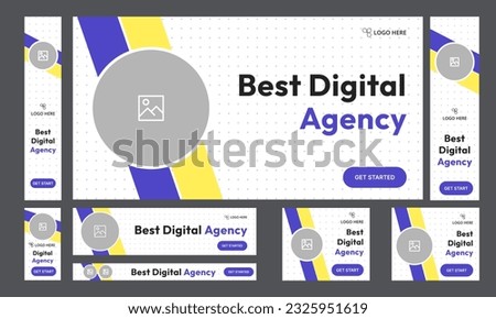 Set of best web banner template design for social media posts, advertising banner, google ads, fully editable vector eps 10 file format, 