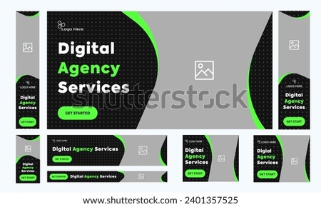 Trendy digital agency web bundle banner design for social media post, digital banner design, fully editable vector eps 10 file format