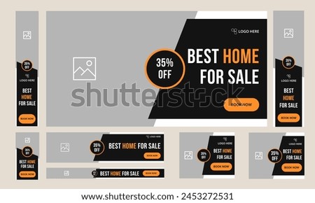 Daily home properties buy and sale offer web set banner design for social media post, real estate clean and simple banner design, fully editable vector eps 10 file format