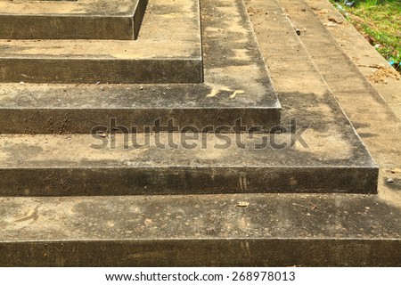 Cement stairs