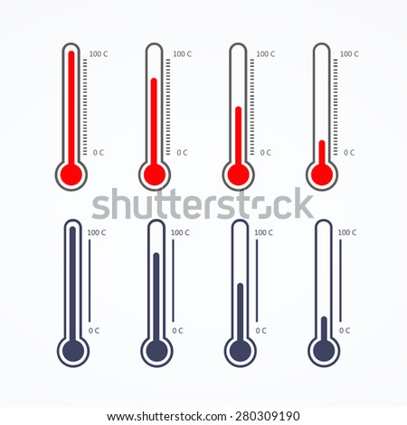 Thermometer icon on white background