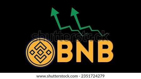 Bullish Trends: bnb Logo with Arrow Up, short buy bnb