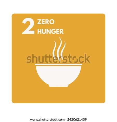 2nd Goal of Sustainable Development goals,  Zero hunger icon