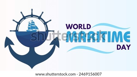 World Maritime Day, campaign or celebration banner. Maritime Diversity: The Global Impact of Sea Trade