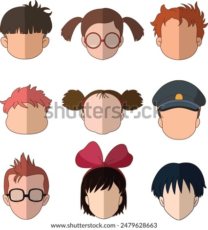 Kids icon anime studio ghibli icon set