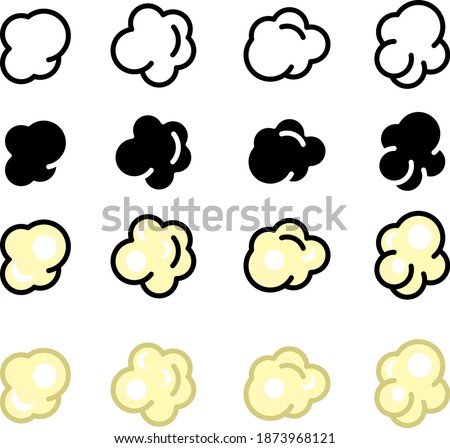 Popcorn icon, vector line illustration