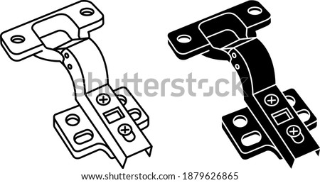 Cabinet Hinges icon, vector illustration