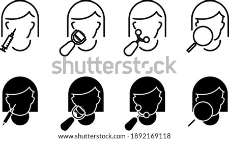 Mesotherapy icon, medical procedure, vector illustration.