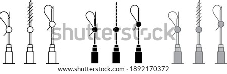 Mesotherapy tool icon, medical procedure, vector illustration.