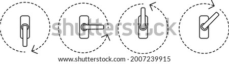 window handle in different positions icon, vector illustration Сток-фото © 