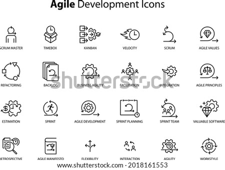 Agile Development Icons , vector