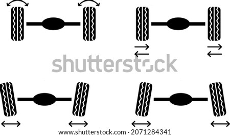 axle alignment icon , vector illustration
