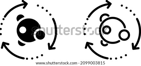 Metabolism icon	, vector line illustration