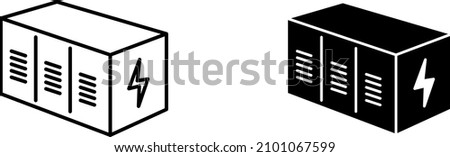Battery Energy Storage System icon , vector