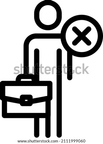 Dismiss an employee, Dismissal icon , vector