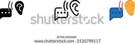 Active Listening icon , vector illustration