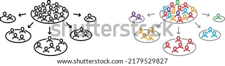 Market Segmentation icon , vector illustration