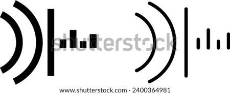 ANC system icon, Noise Reduction, vector illustration