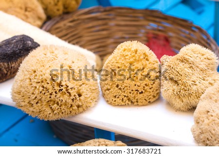 Greek natural sponges for face and body
