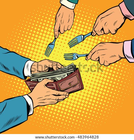 Corruption and theft of money, pop art retro vector illustration