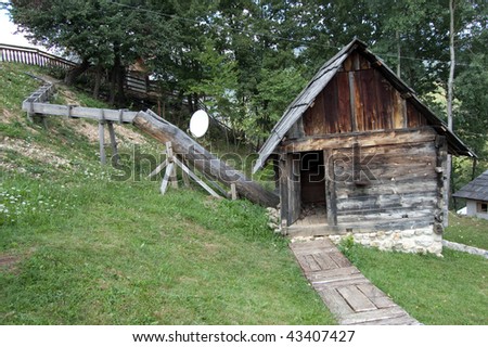photo of a very old village in the mountains of serbia