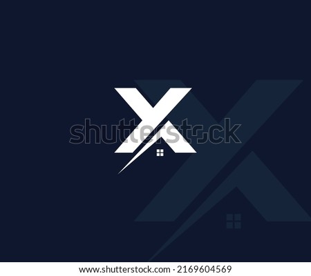 X Letter home modern Letter Illustration design, Logo Design