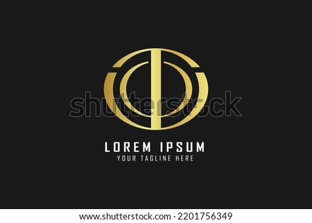 toc Golden letter illustration, Brand golden Logo Design