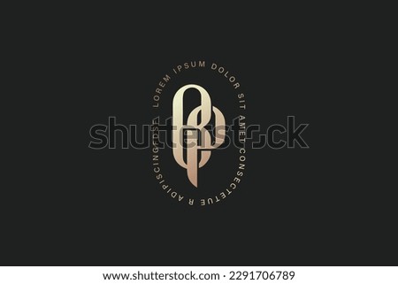 BP modern luxury monogram typography logo design, bp vintage, bp initials, typo bp logo design