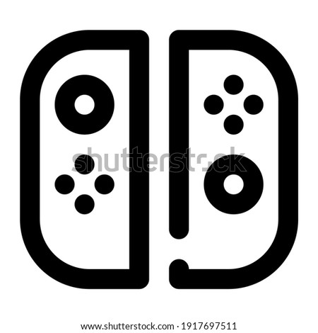 icon nintendo switch controller using line style