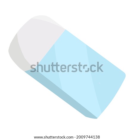 eraser for school color illustration