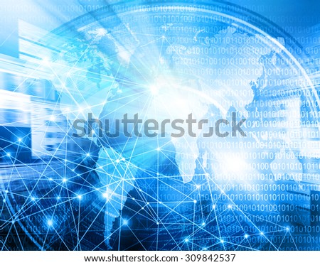 Best Internet Concept of global business from concepts series. Technology background.Electronics, bright lines and rays, symbols of the Internet, radio, television, mobile and satellite communications