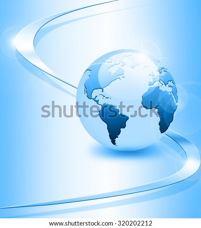 Best Internet Concept of global business. Globe and glowing lines on technological background. Electronics, Wi-Fi, rays, symbols Internet, television, mobile and satellite communications