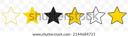  Set of Stars Icons. Vector Illustation