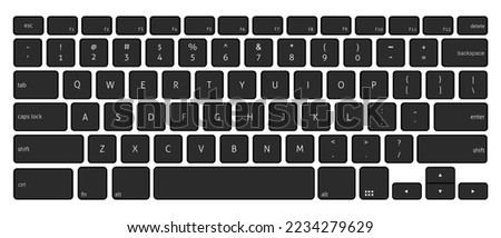 Laptop keyboard Sign.  Vector Illustration