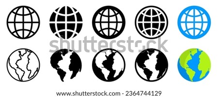  Planet earth icon.Web icon set.Internet icon set.Global symbol set.