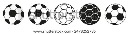 FootballBall  icon or Soccer Ball icon.2024 Football. Soccer or Football icon.Vector