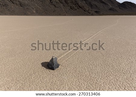 Sailing Stone at the Racetrack Playa in Death Valley National Park, California