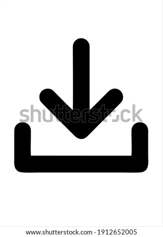 Download icon. Upload button. Load symbol.
