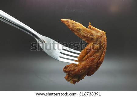 Deep fried wing chicken
