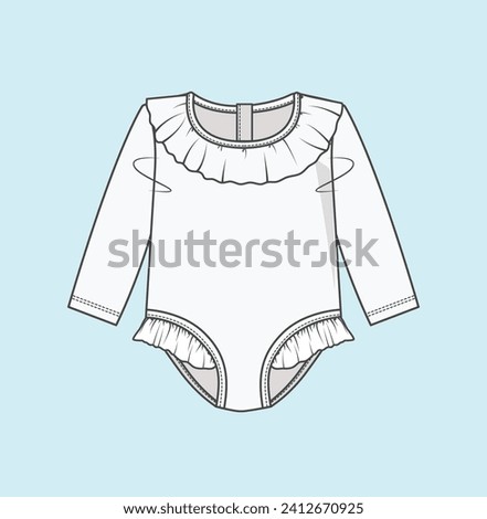 kids girl swimwear flat sketch illustration swim shorts, bodysuits, swim briefs, swimsuits, tankinis, bikinis, swim tops, monokinis
