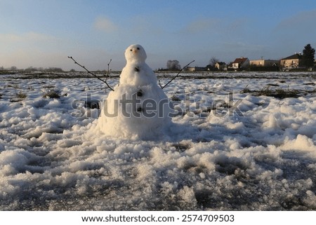 Similar – Image, Stock Photo Remnants of snow on path