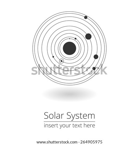 Vector illustration of solar system, design elements, EPS 8