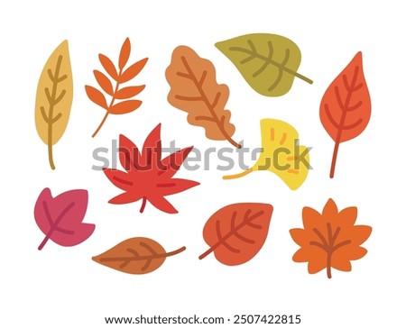 Image, Stock Photo The red leaves of the maple in autumn