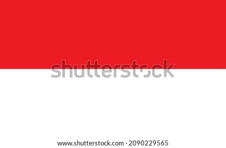 Illustration image of the national flag of Monaco.