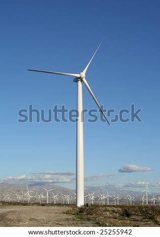 Wind turbine in the Southern California Desert