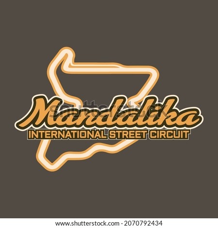 mandalika international street circuit logo design. for various purposes with vector files