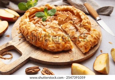 Similar – Image, Stock Photo Apple Galette served on table